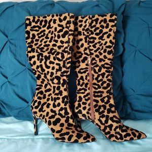 Venus Cheetah tall boots size 7